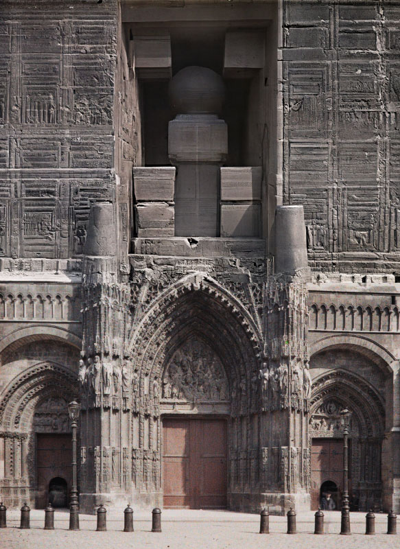 Matière et Mémoire - Cathédrale (autochrome augmentée), Cathedral (augmented autochrome), image generated by artificial intelligence, Fabien Ducrot