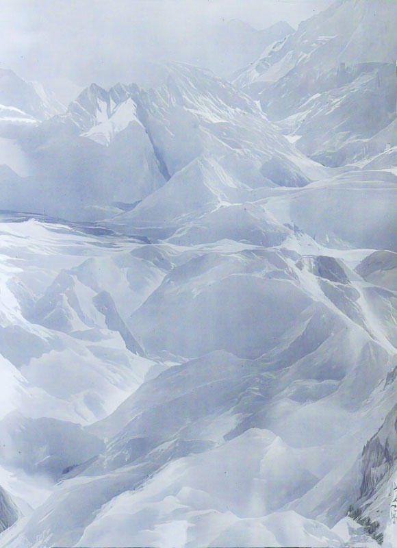 Matière et Mémoire - Glacier (Saturation), image generated by artificial intelligence, Fabien Ducrot