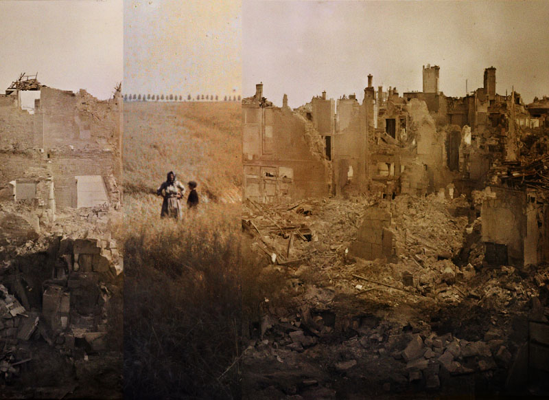 Matière et Mémoire - La Grande Guerre (autochrome augmentée), The Great War (augmented autochrome), image generated by artificial intelligence, Fabien Ducrot